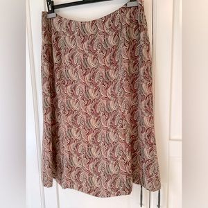 Talbots Silk Skirt